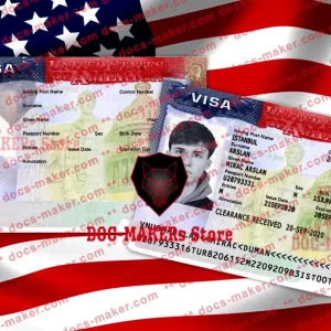 USA Visa Sticker + Photo Look – PSD Template